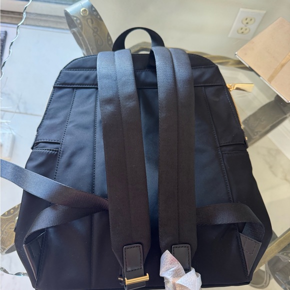 MICHAEL  KORS Black Nylon Polly Medium Backpack with Gold Zippers NEW with TAGS main image 7